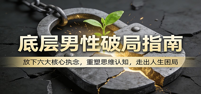 底层男性破局指南:放下六大核心执念,重塑思维认知,走出人生困局-小火把网创