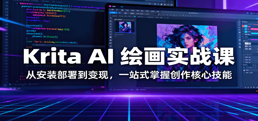 Krita AI 绘画实战课：从安装部署到变现，一站式掌握创作核心技能-小火把网创