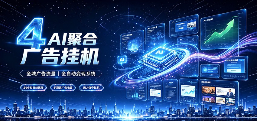全域广告流量聚合,AI无人挂机稳赚佣金,打造长期稳定被动收入副业-小火把网创