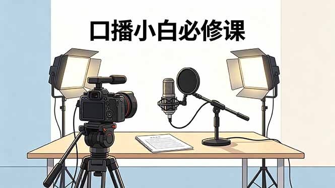 口播小白必修课:录像收音灯光设备+脚本撰写,搭专业级录制场景-小火把网创