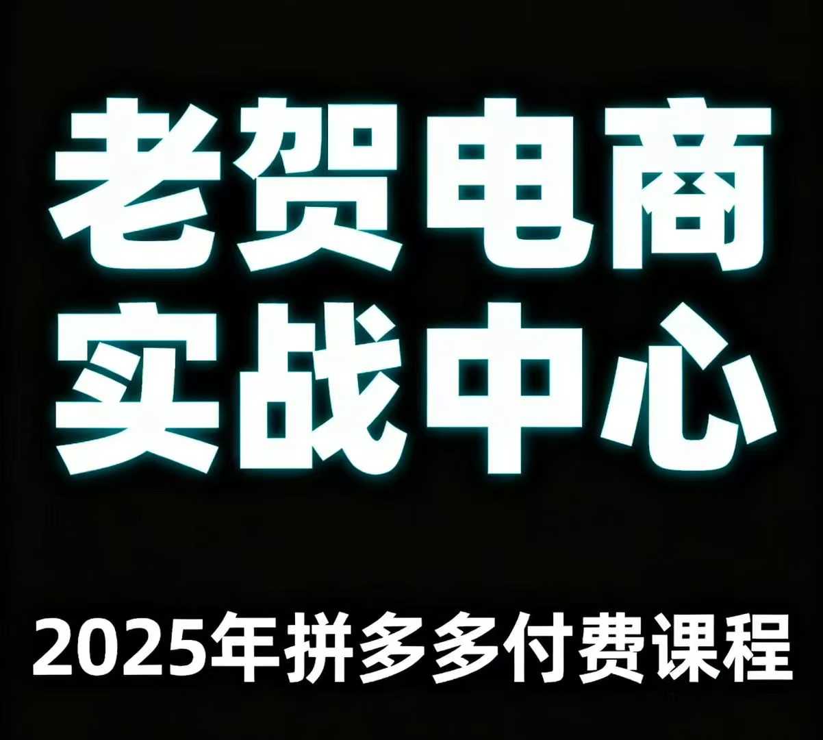 老贺电商2025年拼多多付费课程，用通俗易懂的方法告诉你多多怎么玩-小火把网创