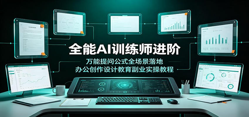 全能AI训练师进阶:万能提问公式全场景落地,办公创作设计教育副业实操教程-小火把网创